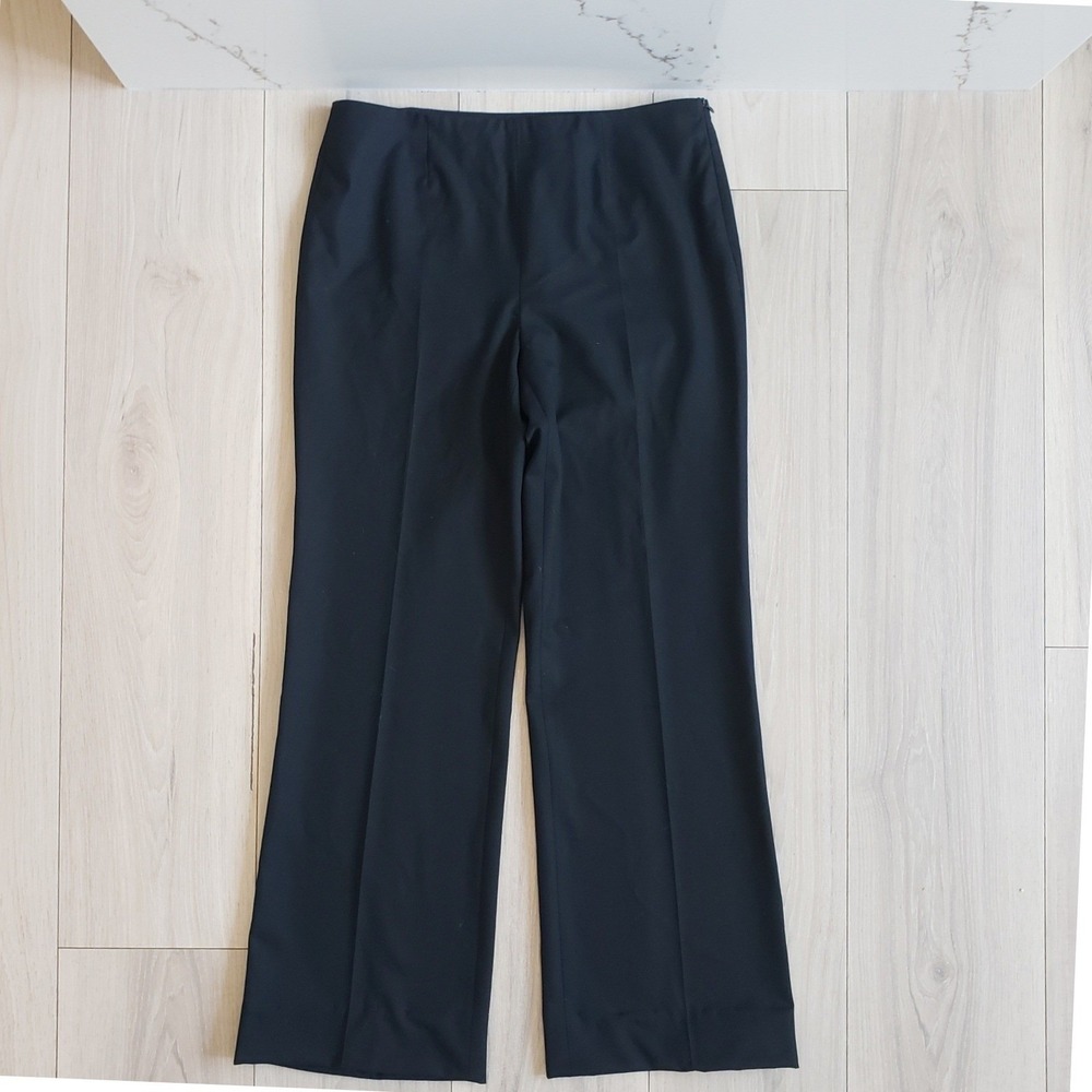 Zara Woman Dress Pants Womens 6 Black Flare Leg Side Zip Professional Y2K Spain
